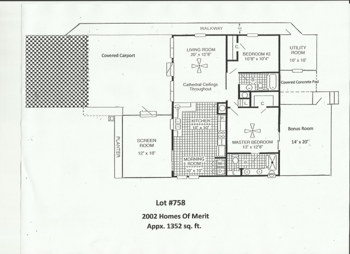 3 Beds, 2 Baths, 1940 Sqft. Arcadia Village 55+ Community 12